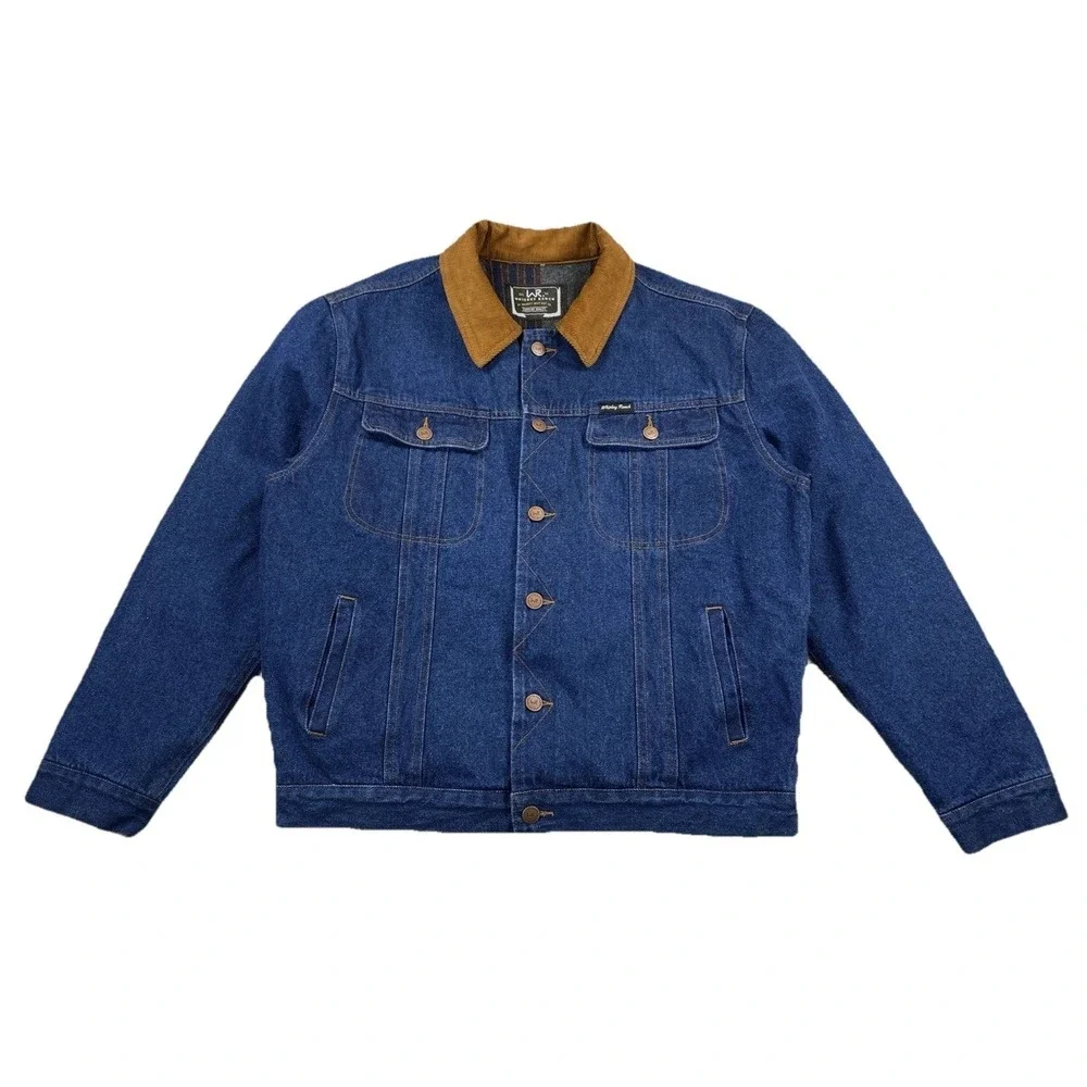 Whiskey‎ Ranch Whiskey Bent Hat Co Denim Jacket Blanket Lined Men's Large